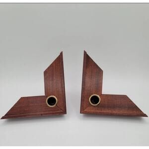 Home Interiors Wooden Wall 2 Corner Candle Holders Homco